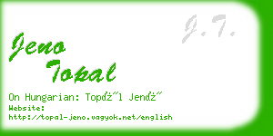 jeno topal business card